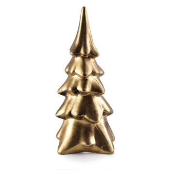 Goudkleurige keramische Kerstboom – H29 cm