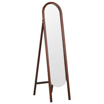 Beliani CHELLES - Staande spiegel-Donkere houtkleur-Paulowniahout