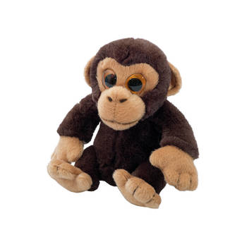 Pluche Chimpansee aap knuffeldier van 13 cm - Knuffel bosdieren