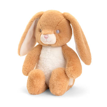 Pluche knuffel dier konijn bruin/wit 25 cm - Knuffeldier