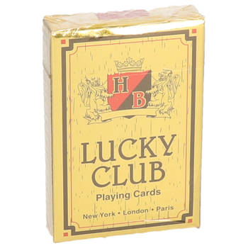 Lucky club speelkaarten rood 9 x 6 cm - Kaartspel