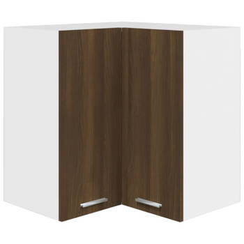 vidaXL Hanghoekkast 57x57x60 cm bewerkt hout bruin eikenkleur