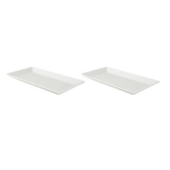 Palmer Schaal White Delight 28.5 x 15 cm Wit Porselein 2 stuks