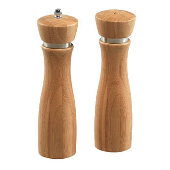 2-Delige SET Pepermolen en Zoutstrooier - FSC® Bamboe hout - Ø6 Hoogte