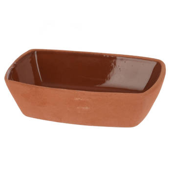 Tapasschaaltje/serveerschaaltje- Terracotta - 170 ml - 13 x 9 x 3,5 cm - Serveerschalen