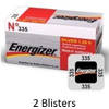2 stuks (2 blisters a 1 stuk)Energizer Zilver Oxide Knoopcel 335 LD 1.55V