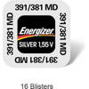 16 stuks (16 blisters a 1 stuk) Energizer 381/391 knoopcel horloge batterij Zilver-oxide (S)