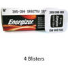 4 stuks (4 blisters a 1 stuk) Energizer 395 / 399 SR927SW 52mAh 1.55V knoopcel batterij