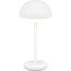 LED Tafellamp met Opbaadbare Batterijen - Trion Berna - 2W - Warm Wit 3000K - Spatwaterdicht IP44 - Dimbaar - Rond - Mat