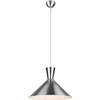 LED Hanglamp - Trion Ewomi - E27 Fitting - 1-lichts - Rond - Mat Nikkel - Aluminium - Ø35cm