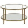 Beliani BIRNEY - Salontafel-Goud-Veiligheidsglas