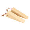 Nordix Deurstopper - Hout - Set van 2 - Deurvastzetter - Deurwig - Beige