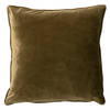 Dutch Decor - FINN - Kussenhoes 45x45 cm - velvet - effen kleur - Military Olive - groen