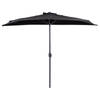 Beliani GALATI - Halfronde parasol-Zwart-Polyester