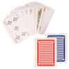 Set van 4x mini clown speelkaarten rood en blauw - Kaartspel
