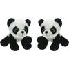 Set van 2x stuks pluche knuffel dieren Panda beer van 25 cm - Knuffeldier