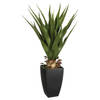 Atmosphera Agave Rect Kunstplant - in pot van cement - 73 cm - Kunstplanten