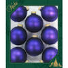 16x stuks glazen kerstballen 7 cm prisma violet velvet paars - Kerstbal