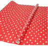 Kerst inpak/cadeaupapier - 3x stuks - 200 x 70 cm - rood met kerstbomen - Cadeaupapier