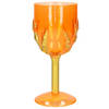 Horror kelk wijnglas/drinkbeker oranje 18 cm - Feestbekertjes