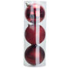 Cosy @Home Kerstballen Rood ø 15 cm - 3 Stuks