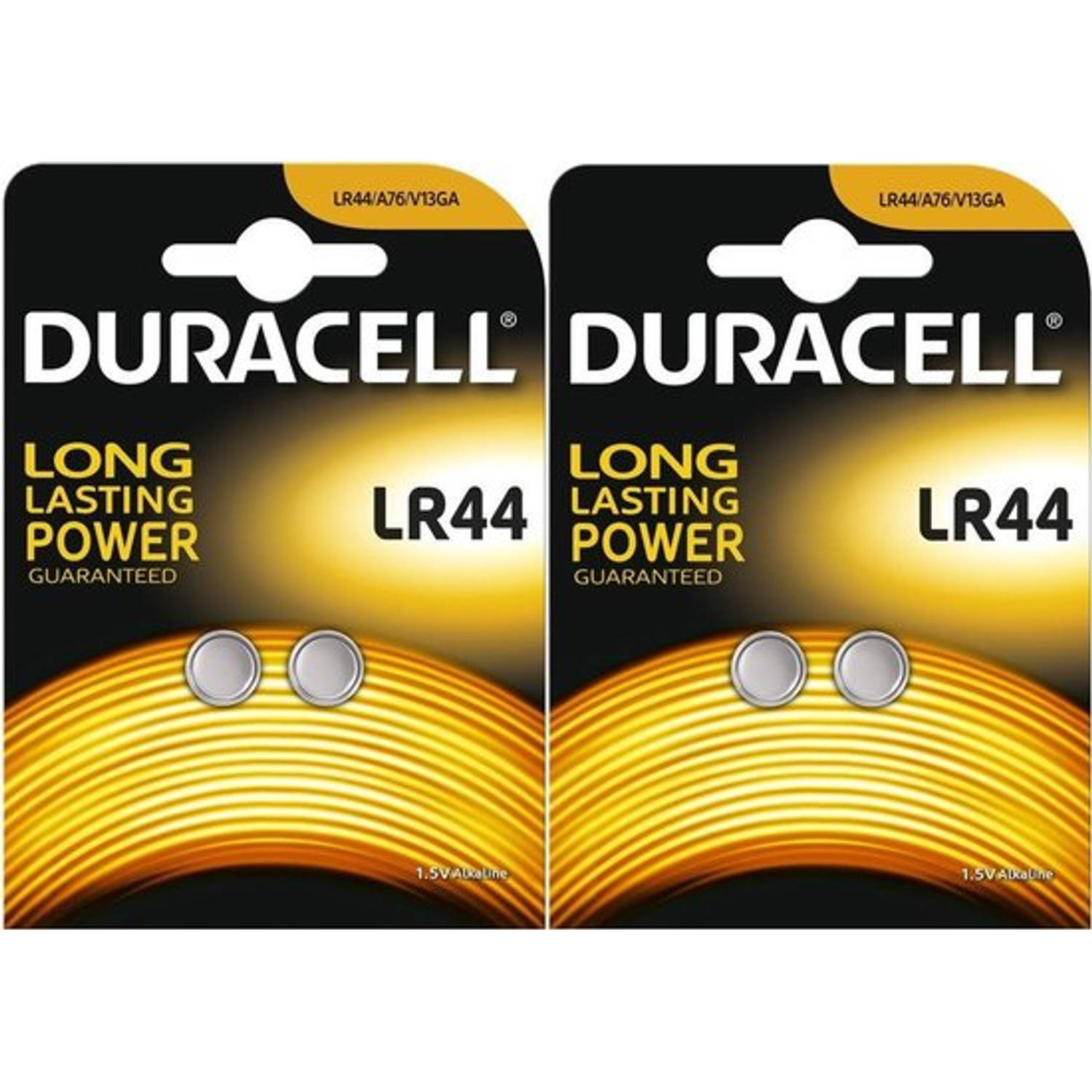 Duracell LR44 AG13 Knoopcel Batterij - 2 x 2 blister
