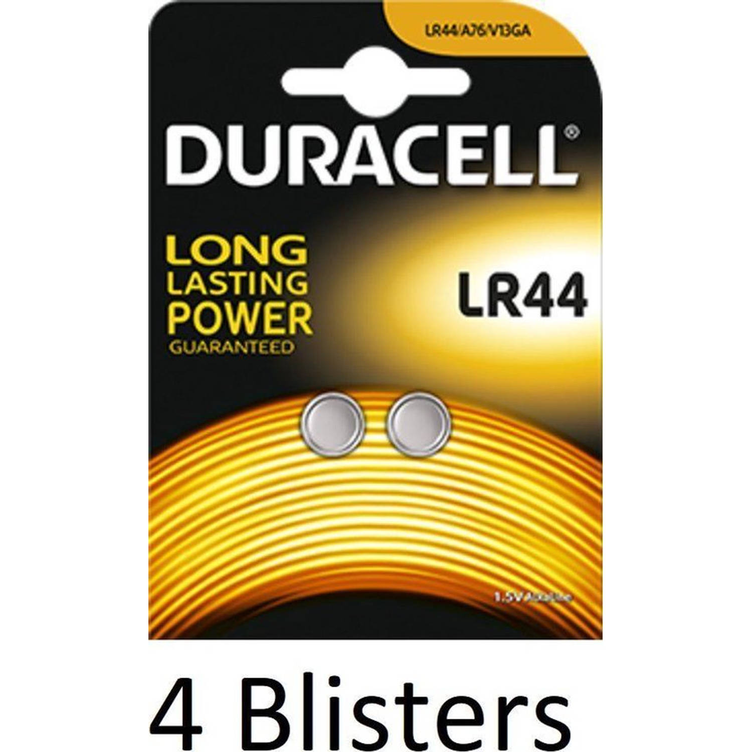8 Stuks (4 Blisters A 2 St) Duracell Lr44 Batterij Single-use Battery Alkaline