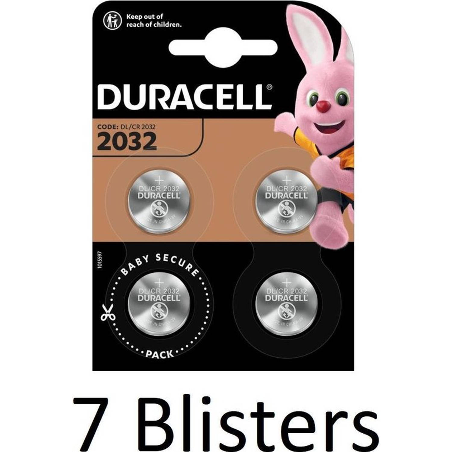 28 Stuks (7 Blisters a 4 st) Duracell 2032 Lithium-knoopcelbatterij