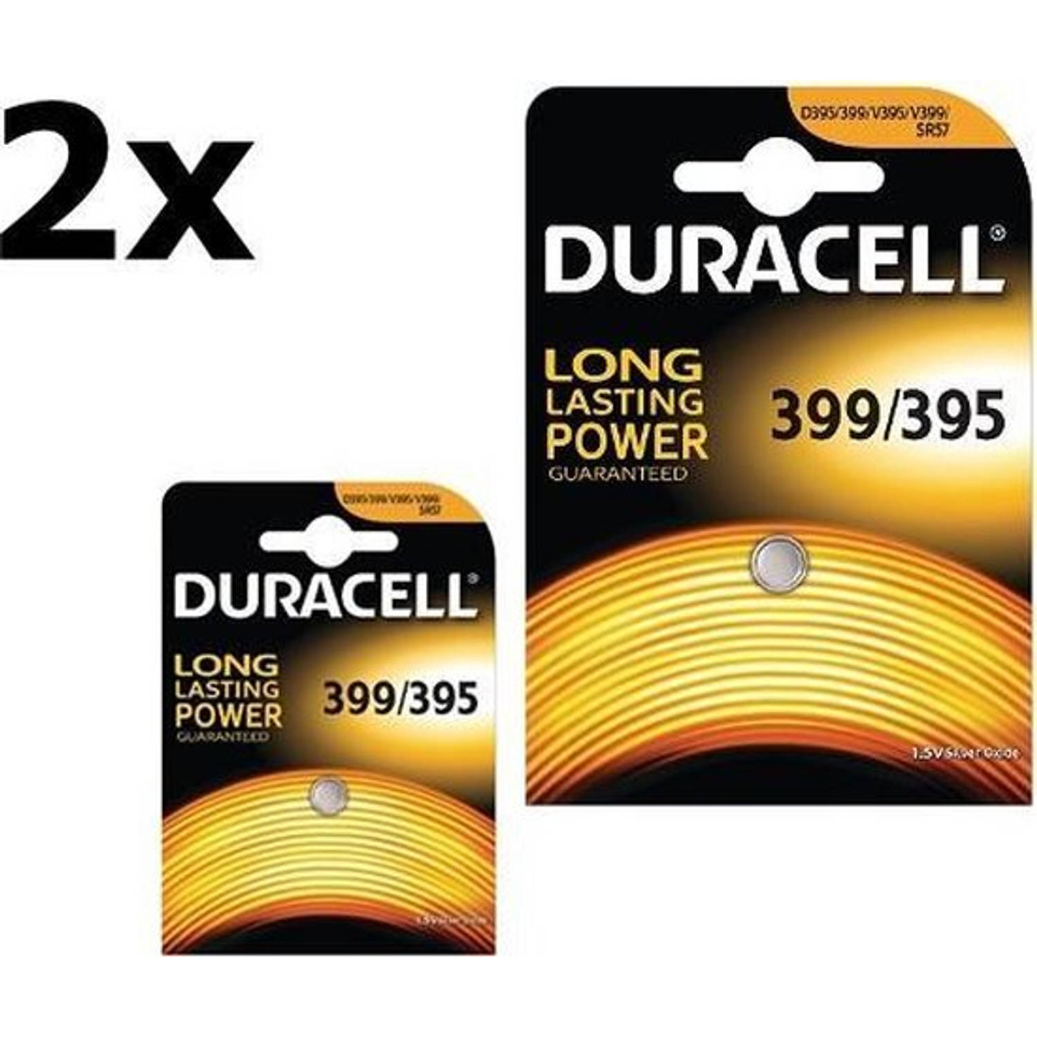 2 Stuks - Duracell 399-395/G7/SR927W 1.5V 52mAh knoopcel batterij