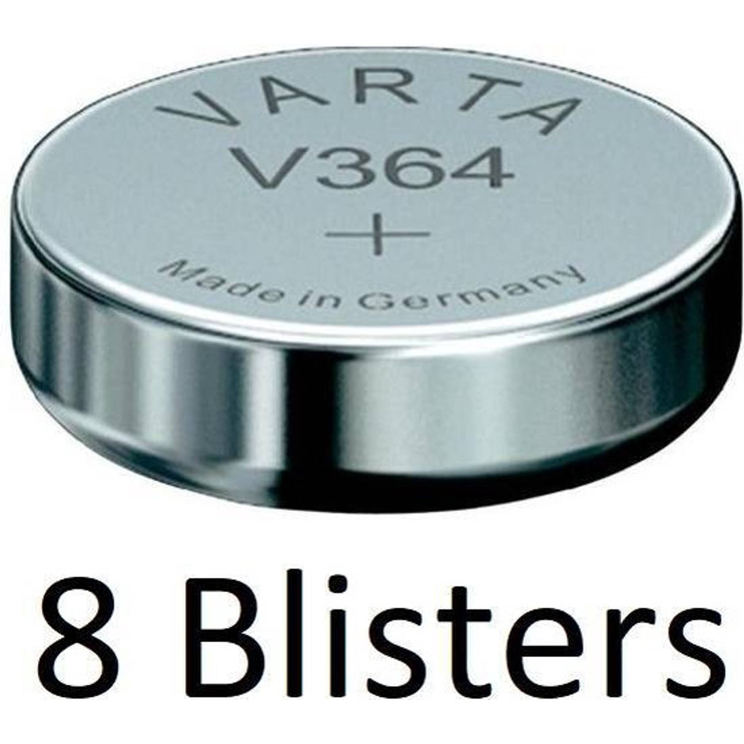 8 Stuks (8 Blisters A 1 St) Varta Knoopcel Batterij Sr621 Sw-sr60 Sw-v364 1bl Single-use Zilver-oxid