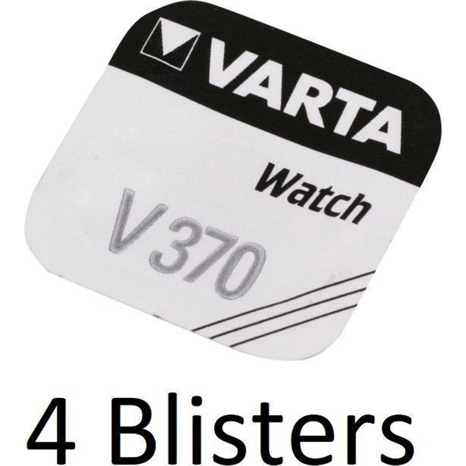 4 Stuks (4 Blisters A 1 St) Varta V370 Zilveroxide 1.55v Niet-oplaadbare Batterij