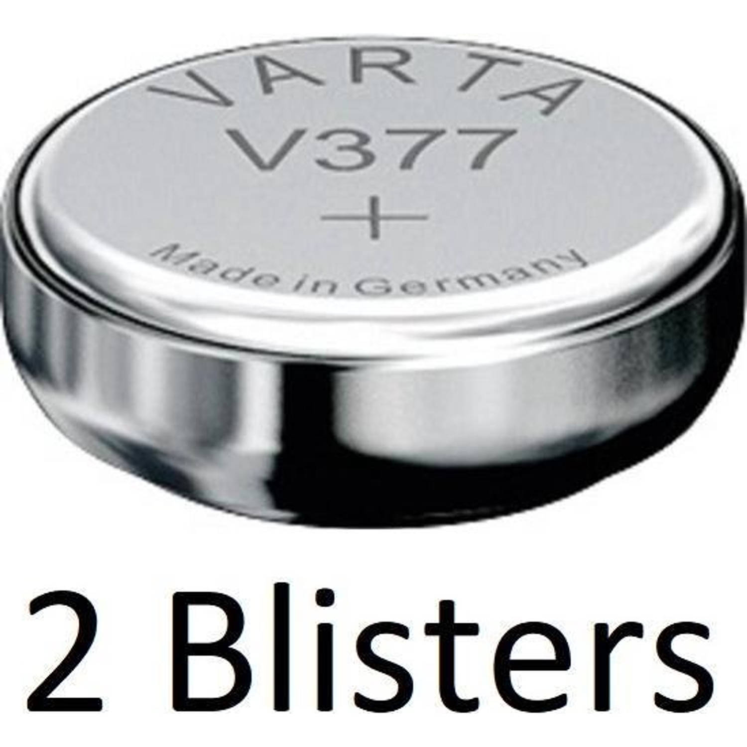 2 Stuks (2 Blisters A 1 St) Varta Knoopcel Batterij Sr626 Sw-sr66 Sw-v377 Single-use Zilver-oxide