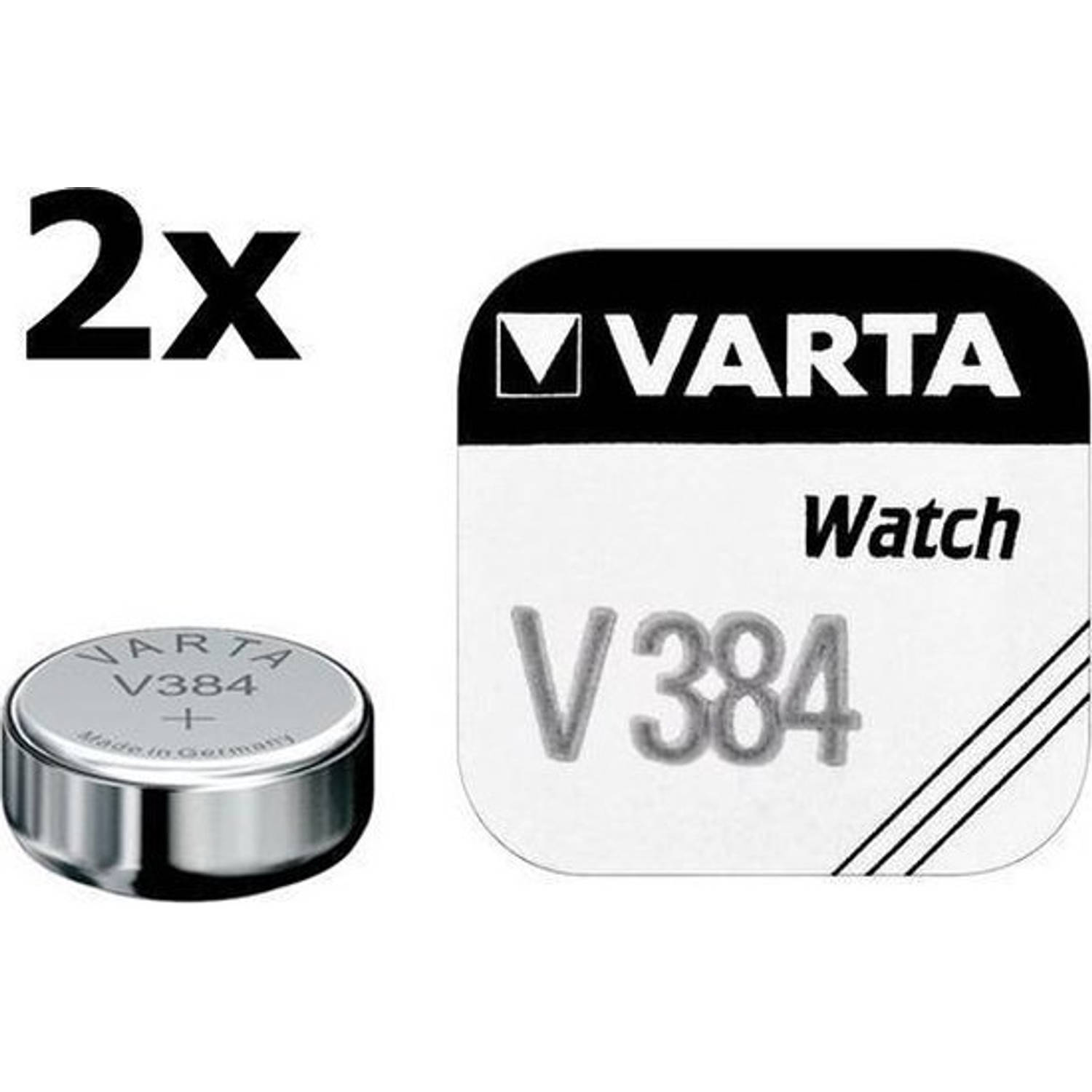 2 Stuks - Varta V384 38mAh 1.55V knoopcel batterij
