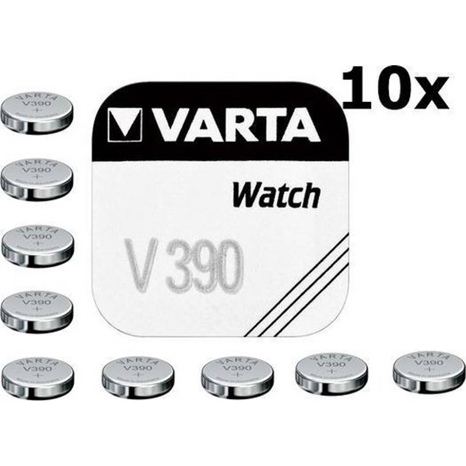 Varta V390 80mAh 1.55V knoopcel batterij - 10 stuks