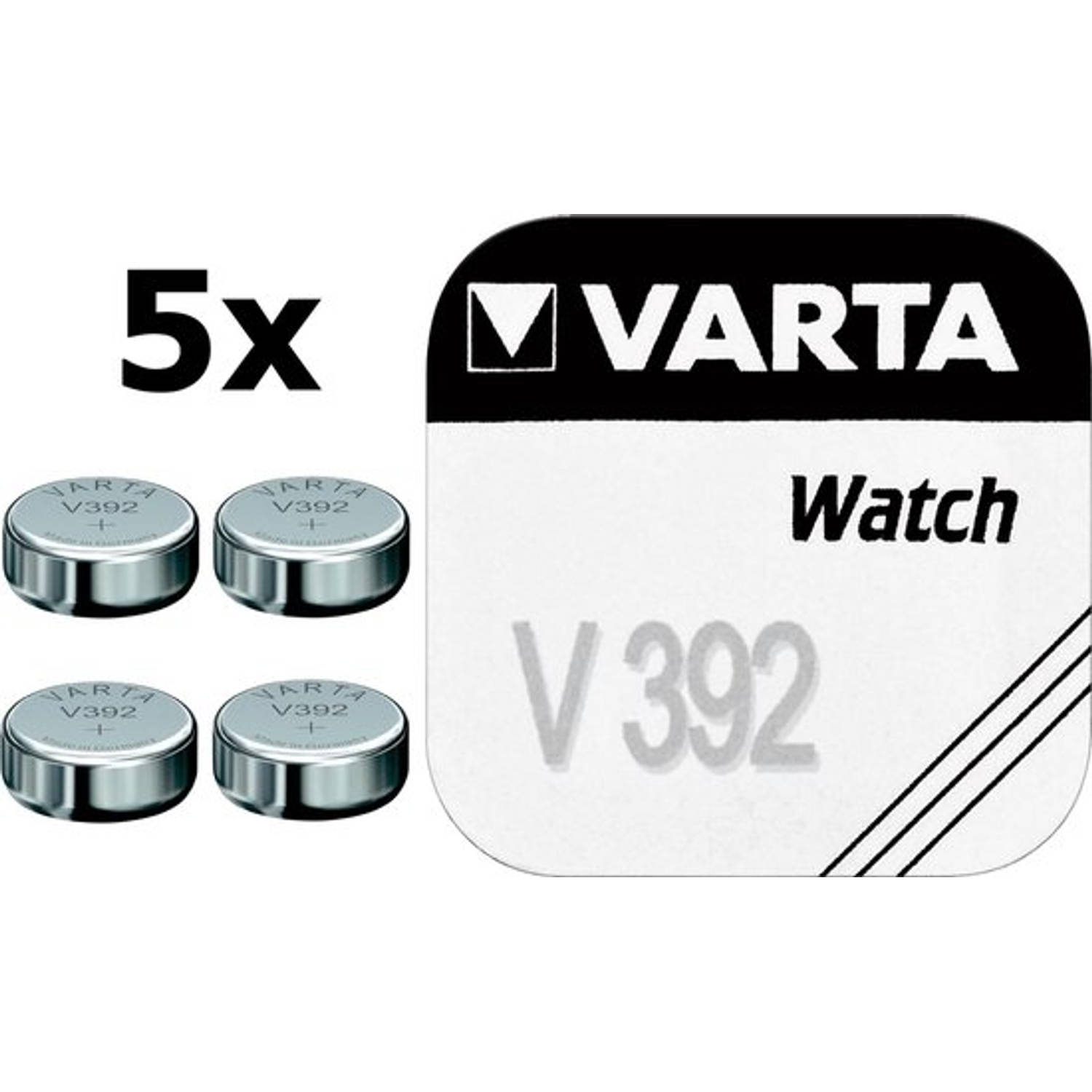 5 Stuks - Varta V392 38mAh 1.55V knoopcel |