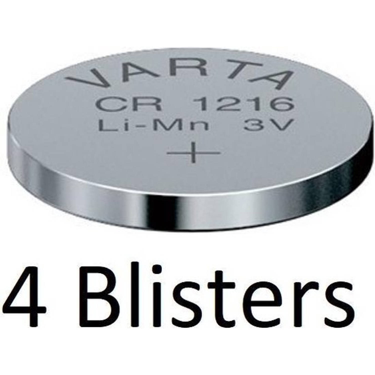 4 Stuks (4 Blisters A 1 St) Varta Cr1216 Wegwerpbatterij Lithium