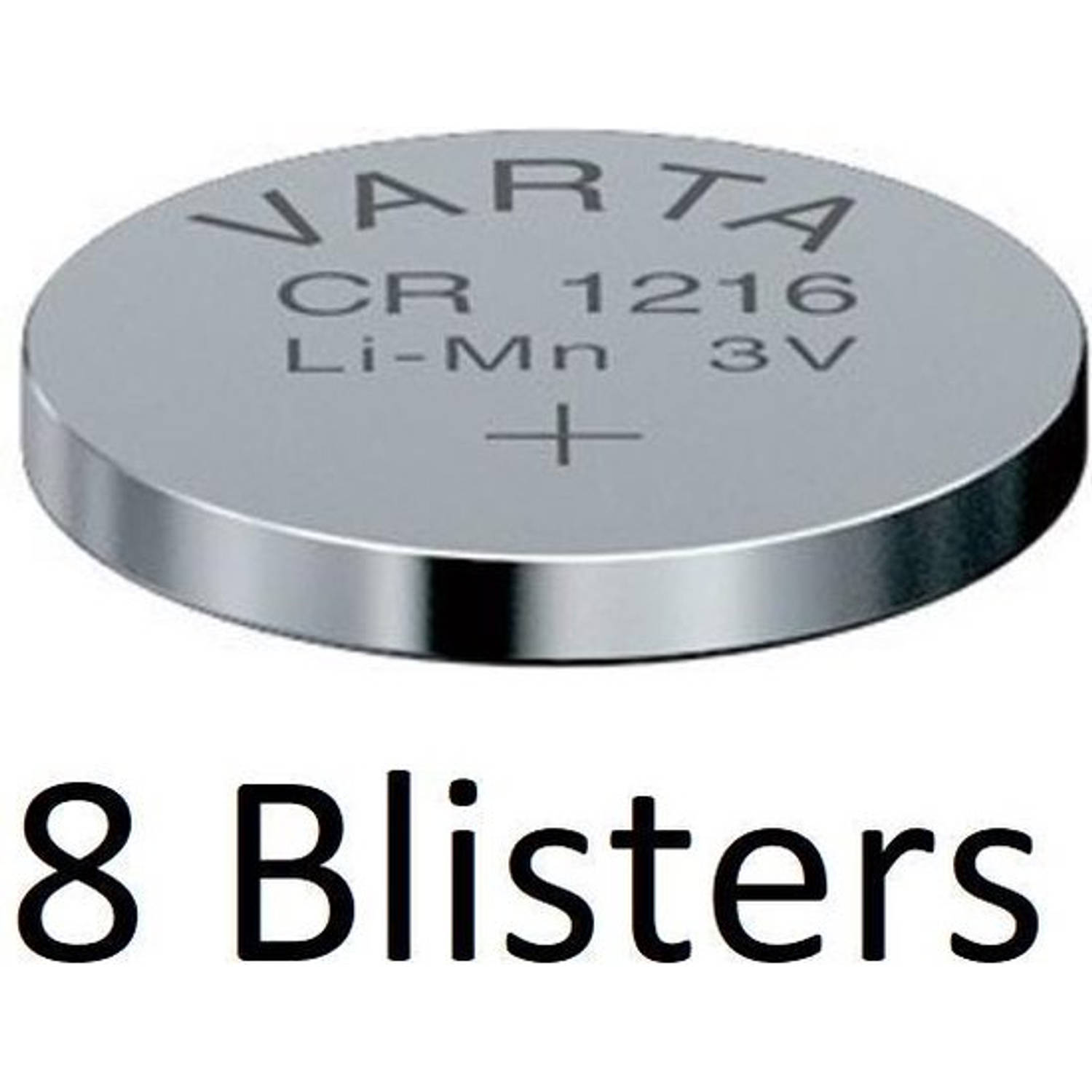 8 Stuks (8 Blisters a 1 st) Varta CR1216 Wegwerpbatterij Lithium