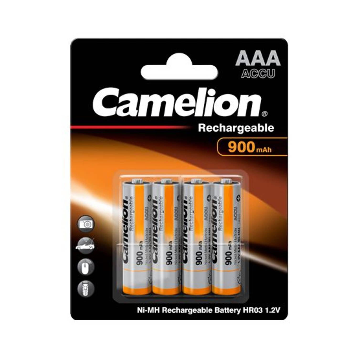 Rechargeable batteries Camelion AAA Micro 900mAH (4 Pcs) Camelion