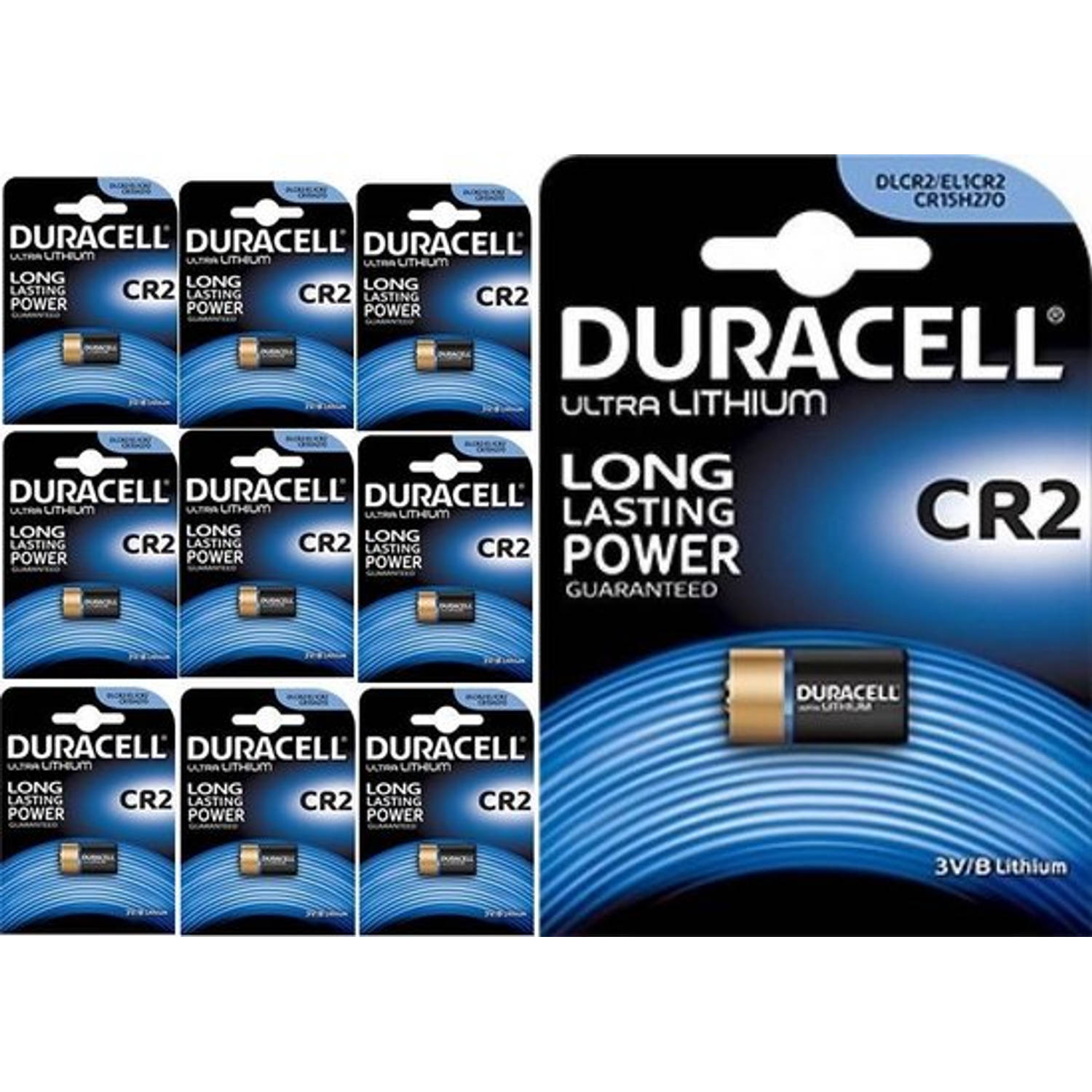 10 Stuks - Duracell CR2 EL1CR2 RLCR2 DR2R 3V Lithium batterij