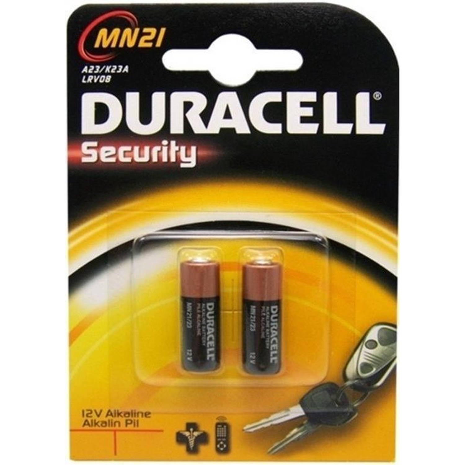 Duracell A23 23A MN21 K23A Security 12V alkaline batterij - 6 Stuks (3 Blisters a 2 stuks)