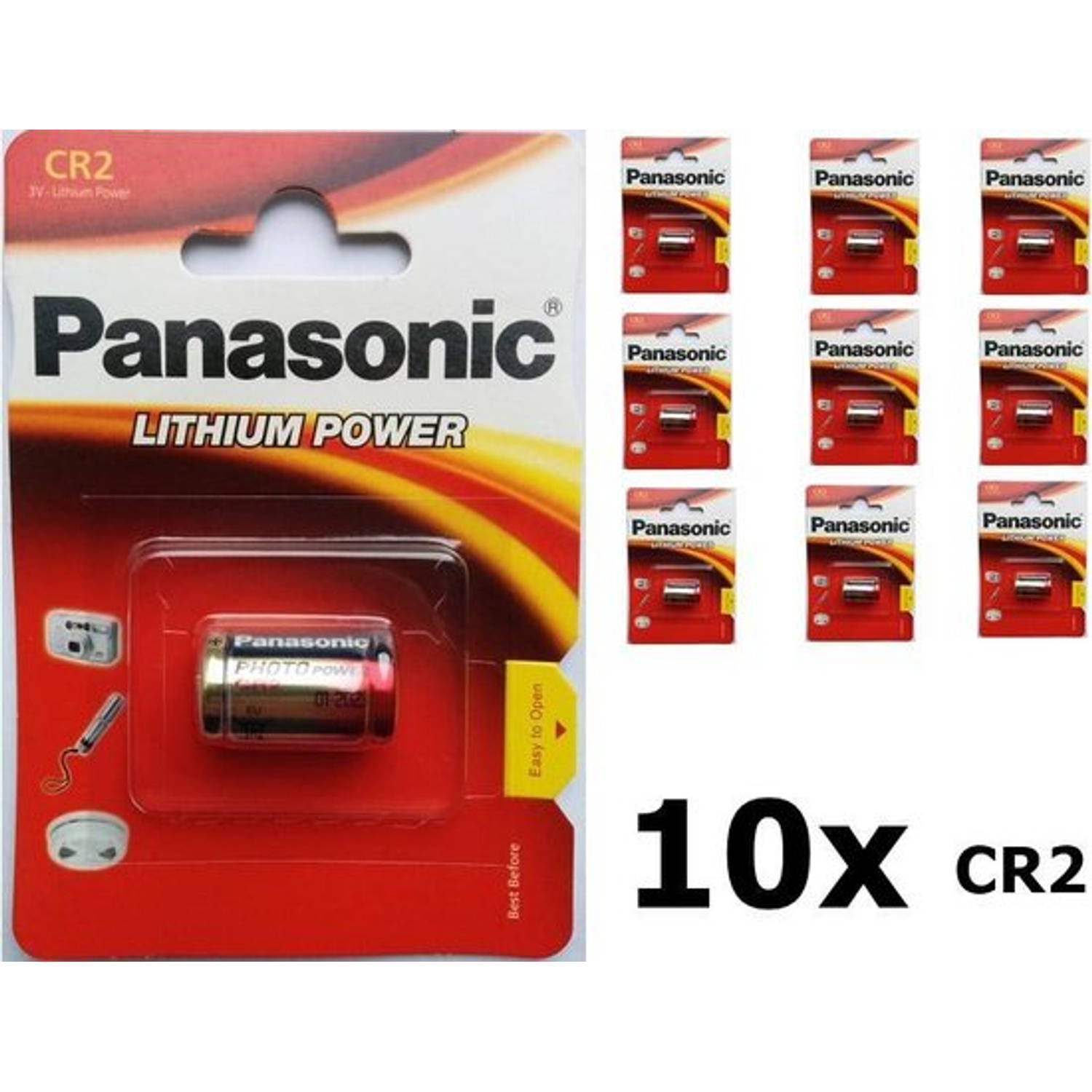 Panasonic CR2 blister Lithium batterij - 10 stuks