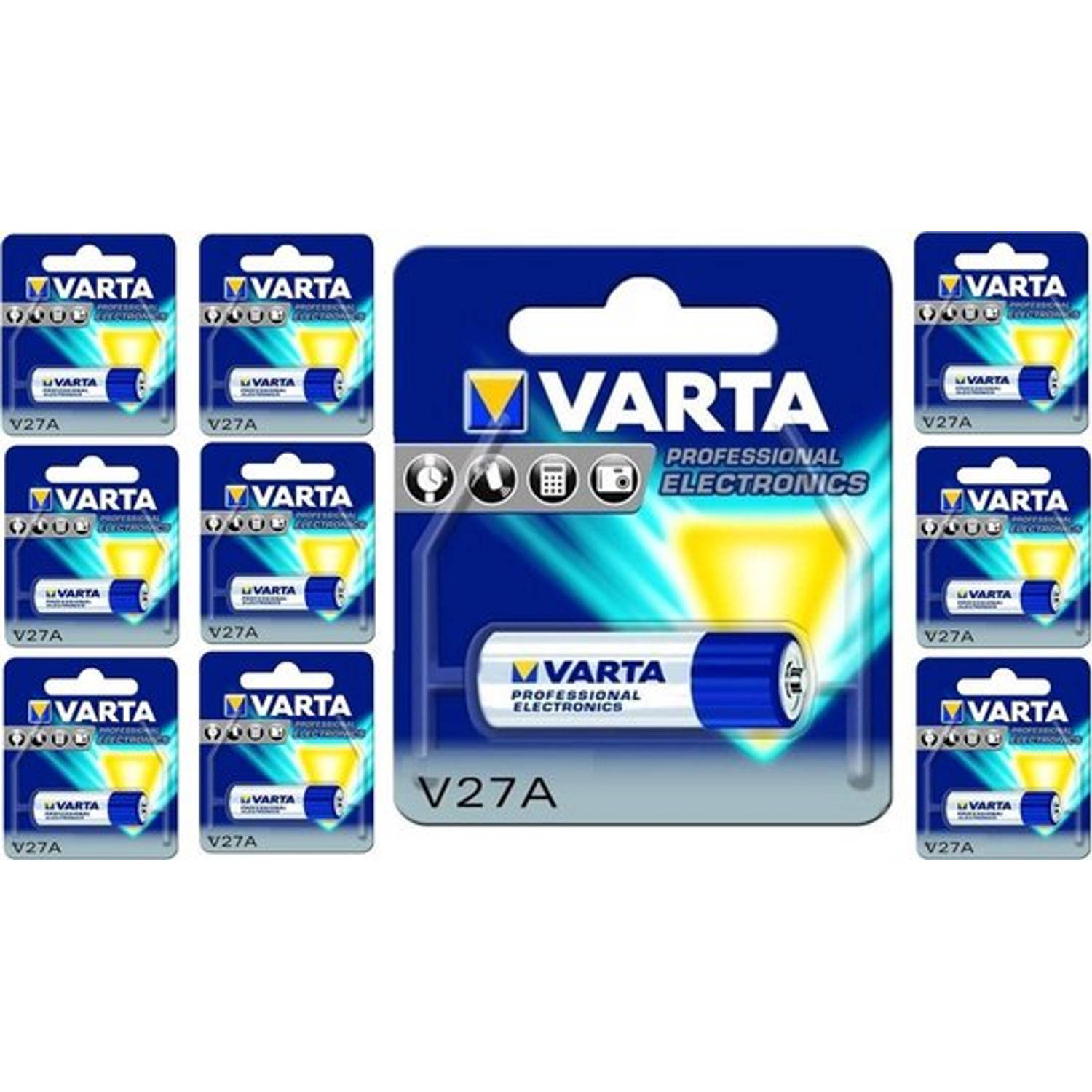 Varta V27A 27A A27 12V Professional Electronics Batterij - 10 Stuks