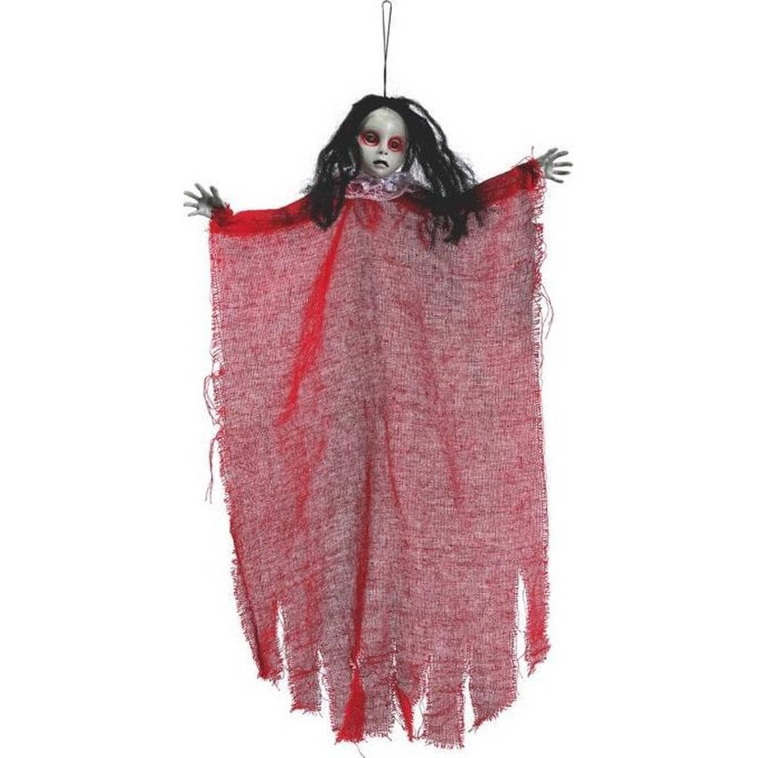Halloween Horror Hangdecoratie Spook-geest Pop Rood 60 Cm Halloween Poppen