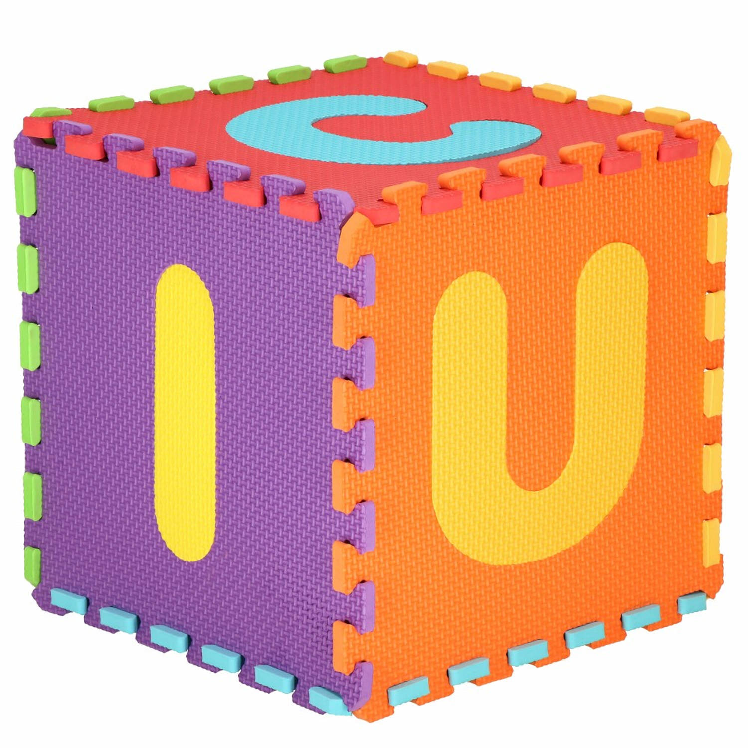 Omgekeerde Buskruit droogte Speelmat Speelmat Foam Puzzelmat 36 Stukken Letters & Cijfers 172 x 172 cm  Multicolor | Blokker