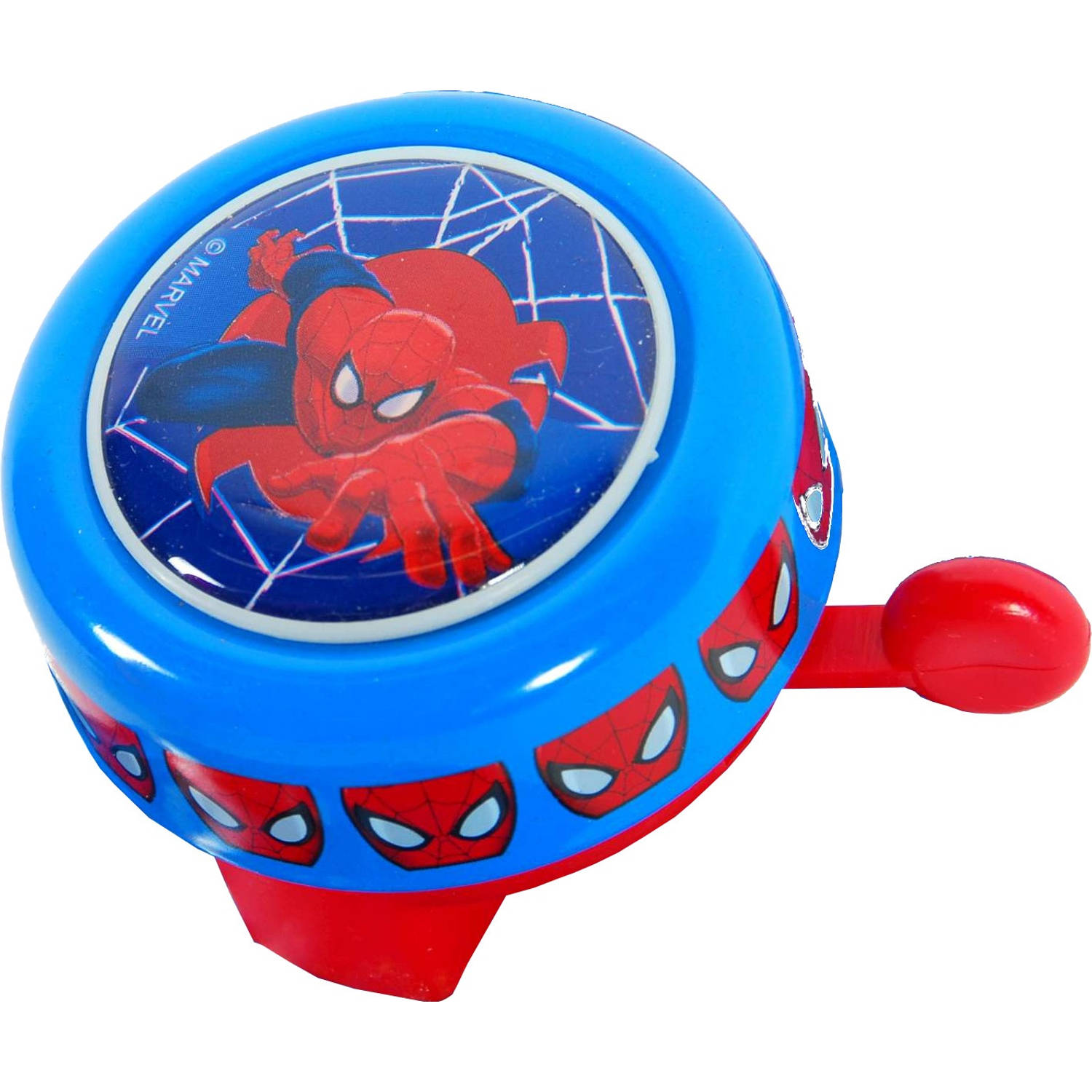 Marvel fietsbel Spider Man blauw-rood 54 mm