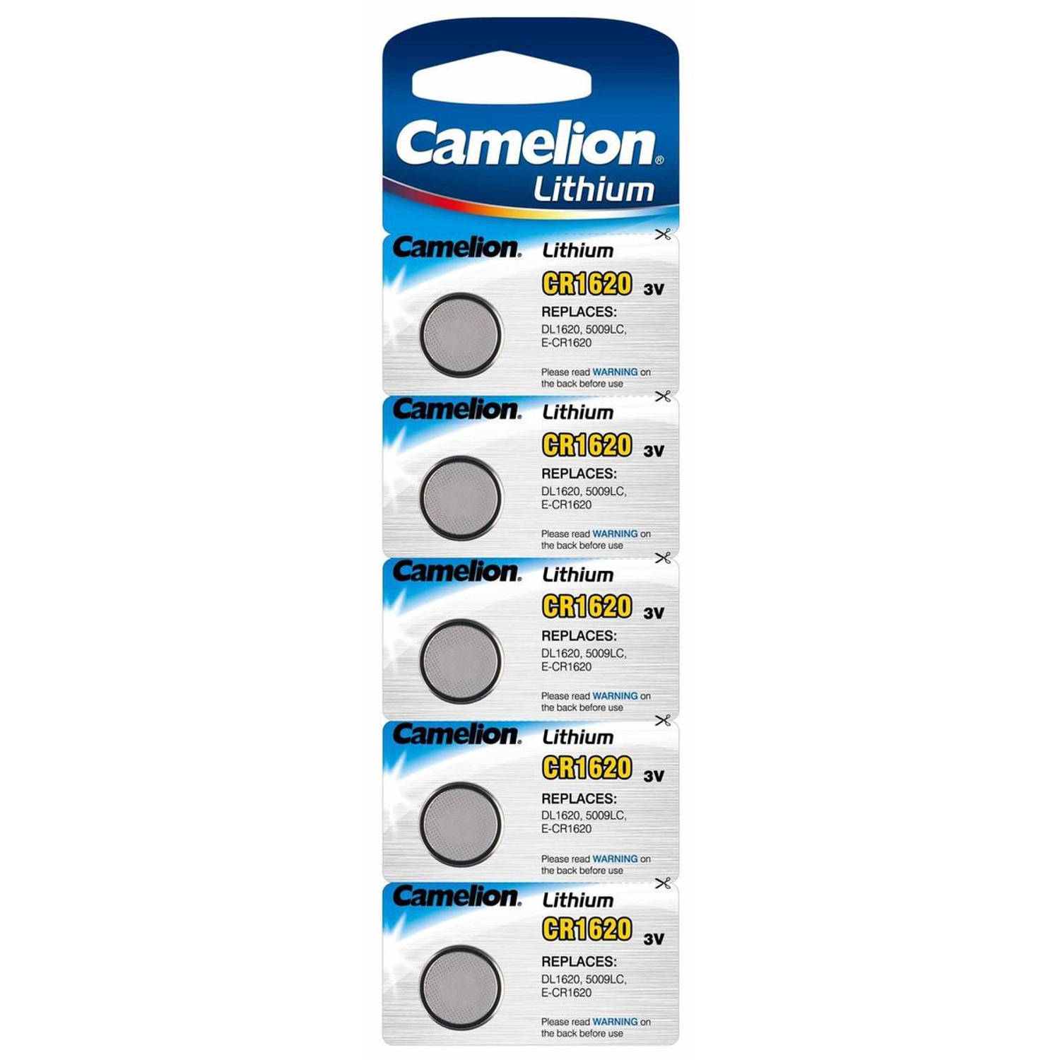 Camelion CR1620 lithium 3v 5-pack