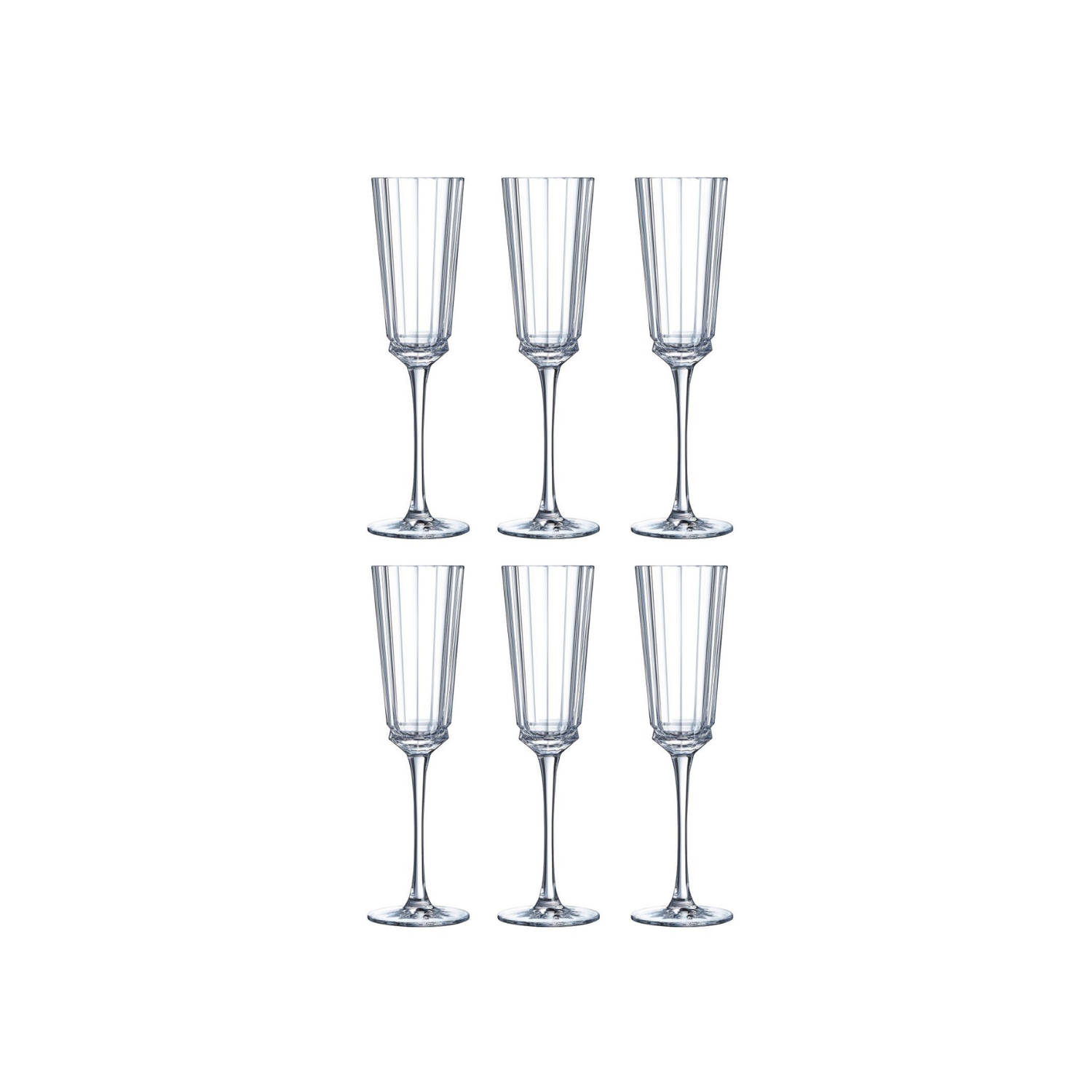 Cristal d&apos;Arques Champagneglazen Macassar 170 ml - 6 Stuks
