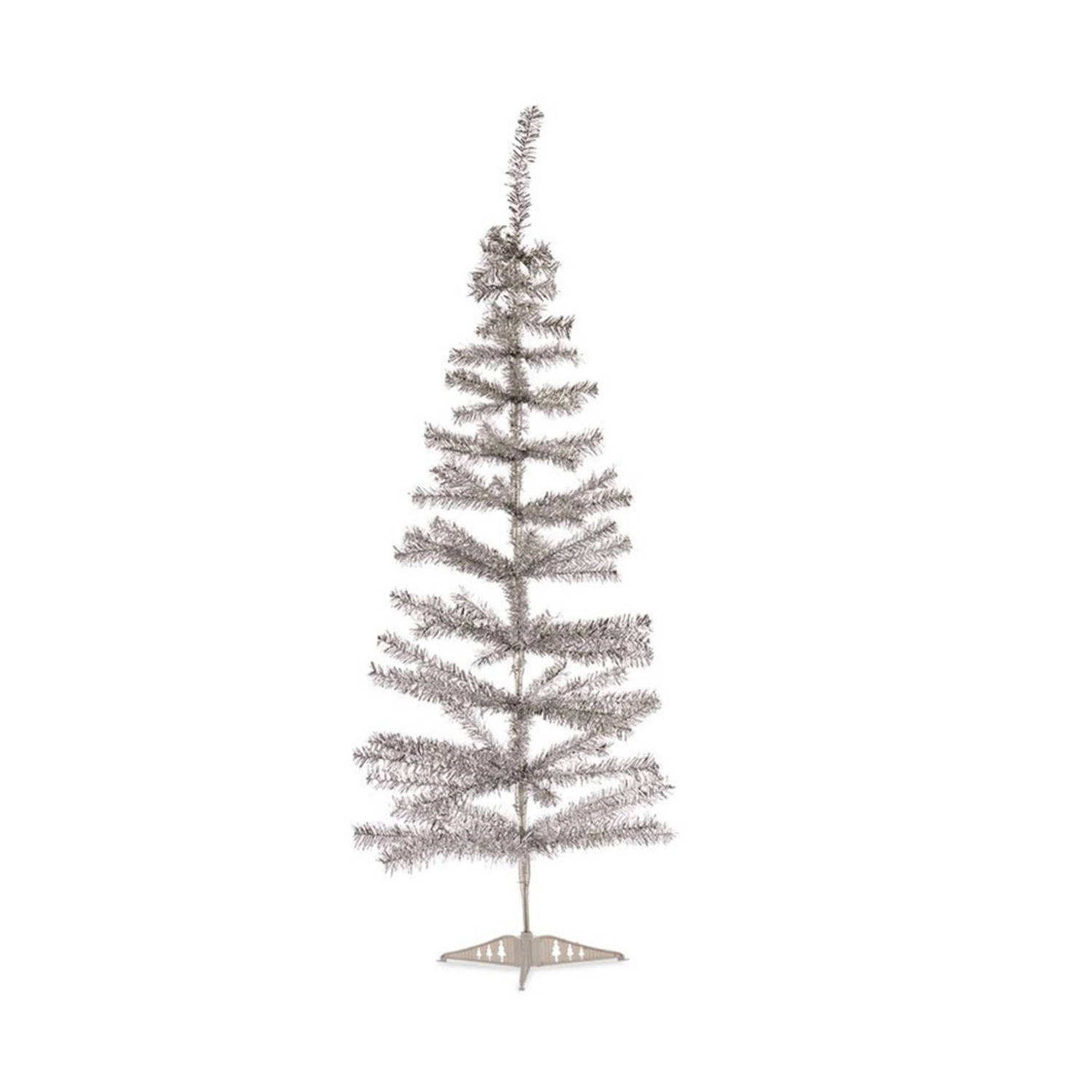 Kleine Zilveren Kerstboom Van 120 Cm Kunstkerstboom