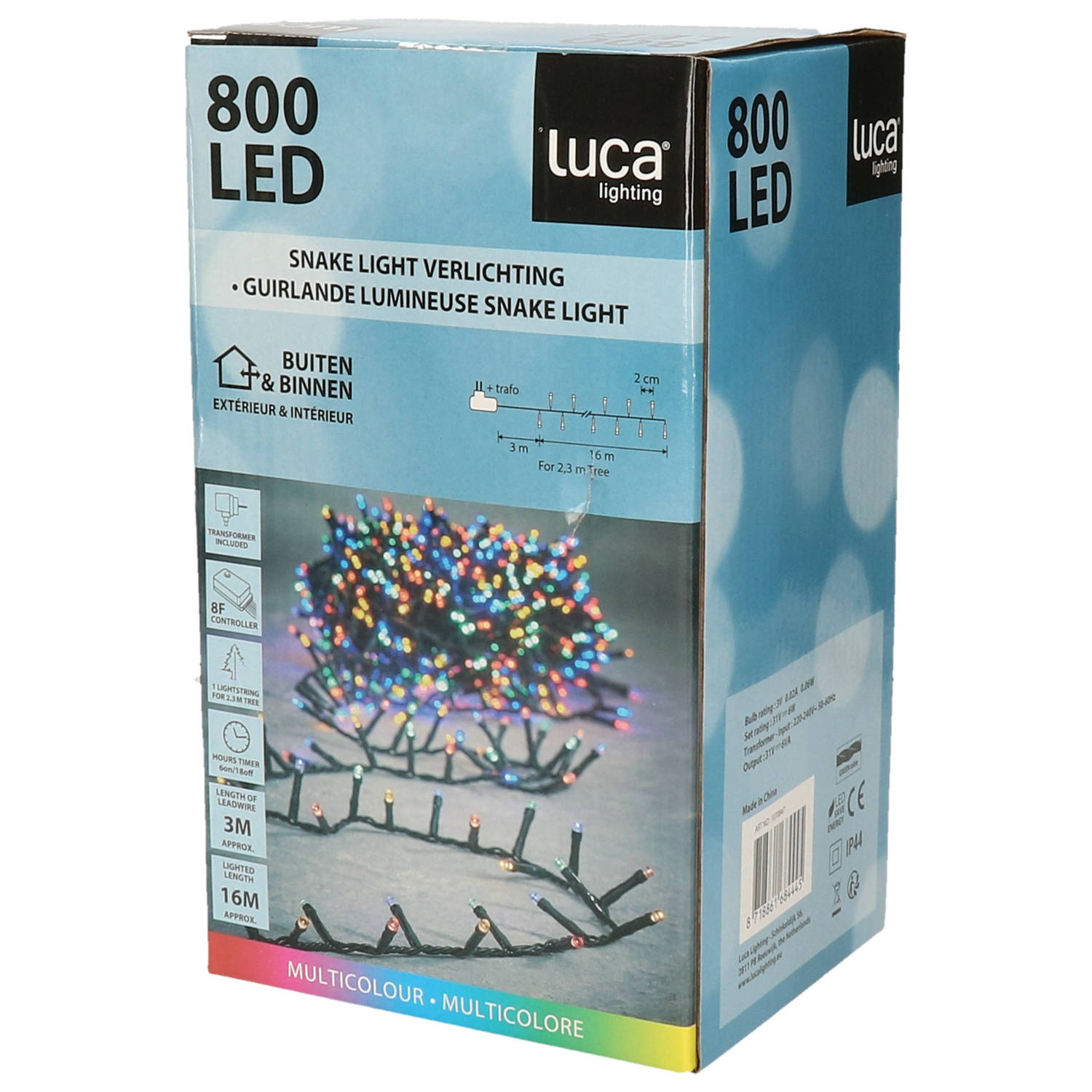 Luca Lighting kerstverlichting lichtsnoer ook voor buiten 800 lampjes