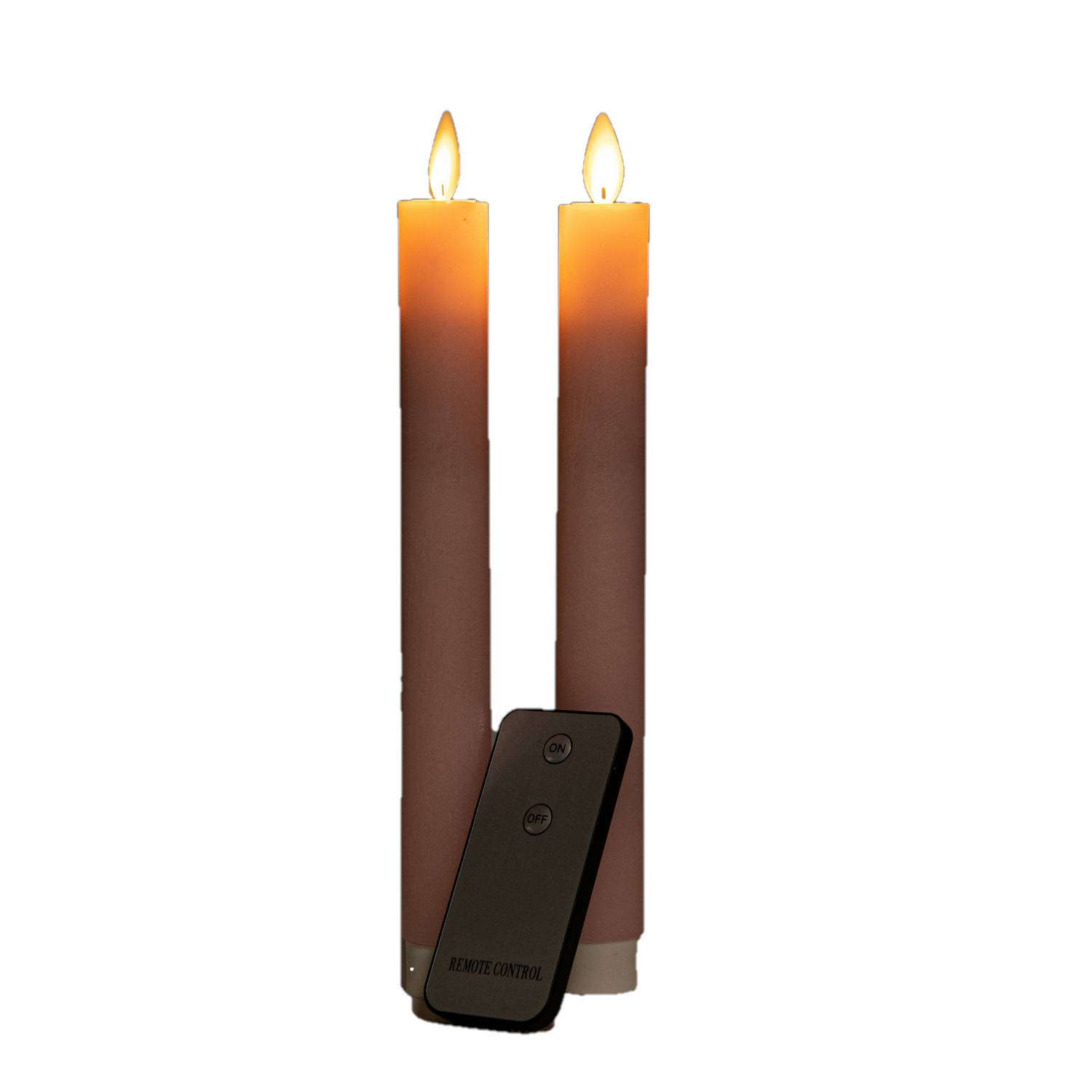 Fobie pols Pennenvriend Kaarsen set van 2x stuks Led dinerkaarsen lichtroze inclusief  afstandsbediening 23 cm - LED kaarsen | Blokker